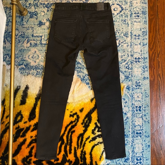 Global Funk Denmark High Rise Black Skinny Jeans with Zipper Ankle - Picture 6 of 9